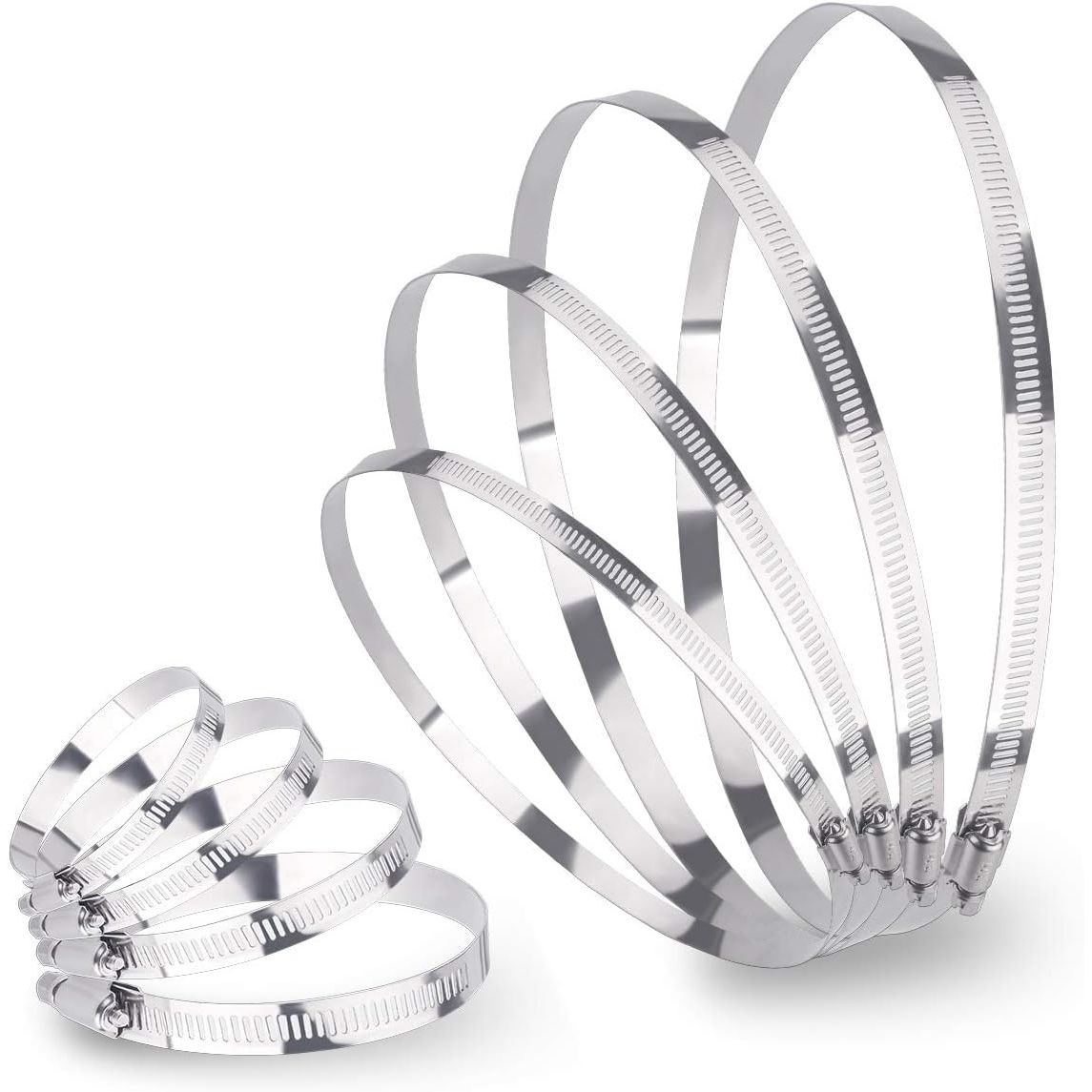 Buy now LOKMAN 2.5 Inch Stainless Steel Duct Clamp Worm Gear Adjustable 46-70mm Hose Clamp, Pack of 10 (2.5 Inch) at indiglob india