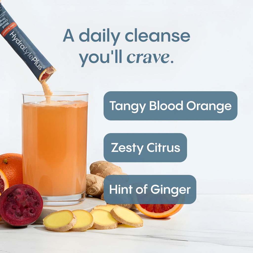Hydralyte Liver Support + Electrolytes Milk Thistle Drink, Blood Orange