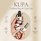 Buy now KUPA Gelfinity - Soak Off Gel - Base & Glossy Top & Matte Top Coat (No-Wipe) 0.5 Fl Oz (Clear (Base + Gloss), 0.5 Fl Oz (Pack of 2)) at indiglob india