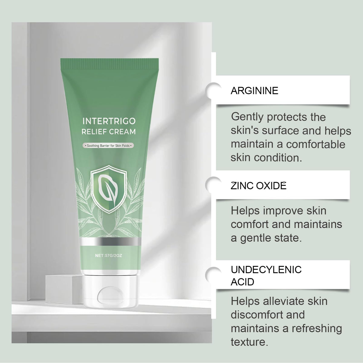 Healora Intertrigo Cream – Skin Fold Care & Chafing Support Cream – Helps Soothe Irritated Skin, Fast-Drying Non-Greasy Formula for Friction-Prone Areas (1PC)