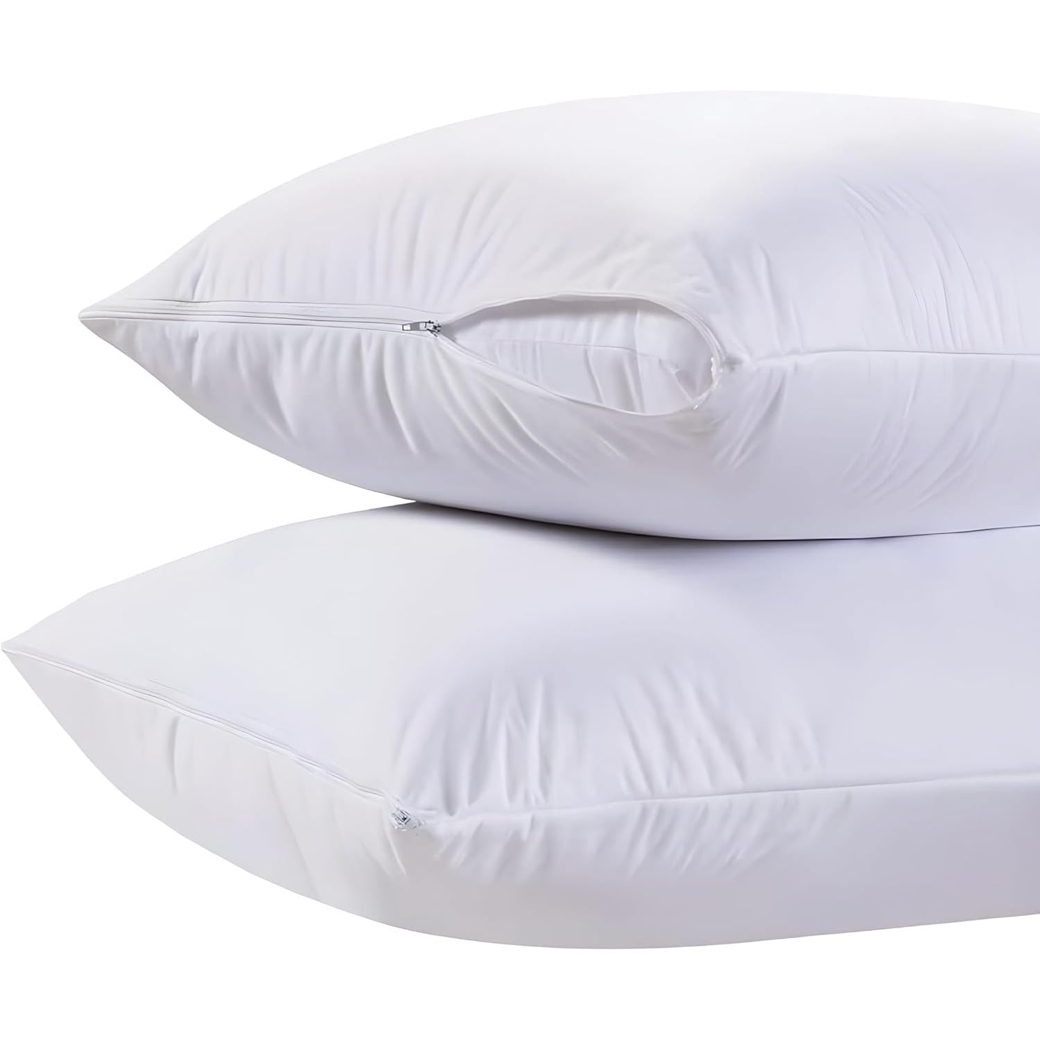 Buy now White Classic King Pillow Covers with Zipper 2 Pack - 20 x 36 Ultra-Soft, Cozy and Noiseless King Pillow Protector, 200 Thread Count, Fade-Resistant Pillow Shams Standard White, 2 Pack at indiglob india