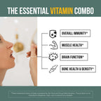 Organic Plant D3 K2 vitamin 10000 iu - All-Trans MK7 from MenaQ7 (120 mcg K2) - 100% Organic & Plant-Based Sublingual D3 Drops 10,000 iu (Cholecalciferol), 100% Vegan - Supports Immunity, Bone, Brain