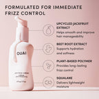 OUAI Anti Frizz Cream Travel Size - Phthalate & Sulfate Free (3 oz) | Moisturizing Hair Cream with Frizz Control & Heat Protection - Provides Hydration with Jackfruit & Beetroot Extract