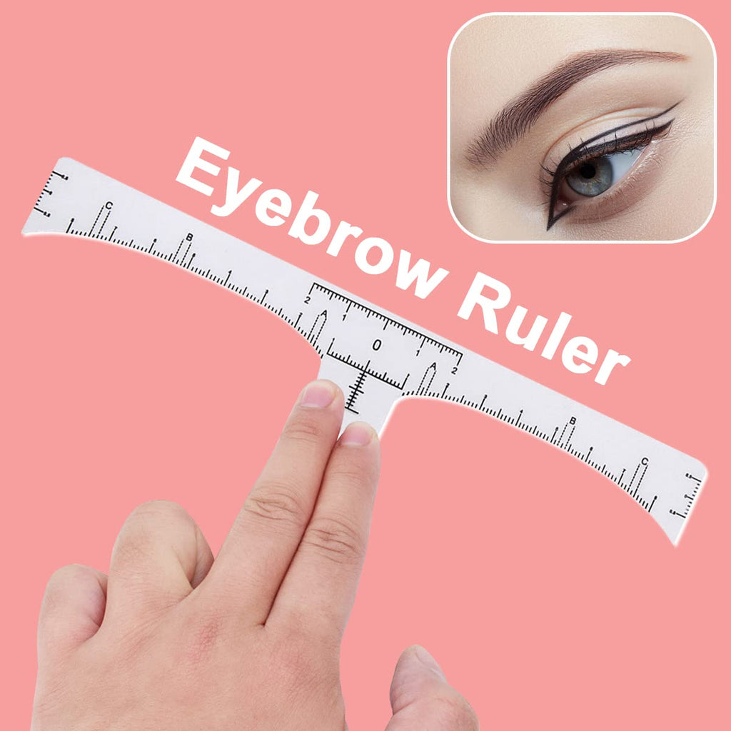 KINGMAS 100 Pack Eyebrow Ruler, Disposable Brow Ruler Microblading Stencil