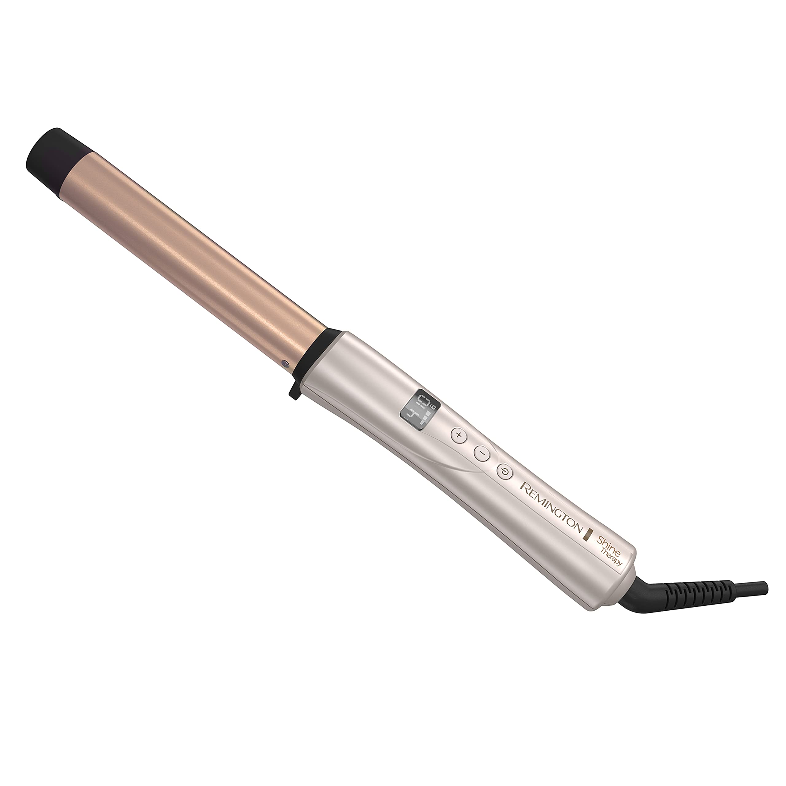 Remington Shine Therapy Curling Wand, 1 Inch, Argan Oil & Keratin | Argan Oil and Keratin infused, Straight Barrel for Loose Waves, Includes Heat Glove, Ceramic Technology for Smooth Shine