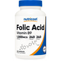 Nutricost Folic Acid (Vitamin B9) 1000 mcg, 240 Capsules
