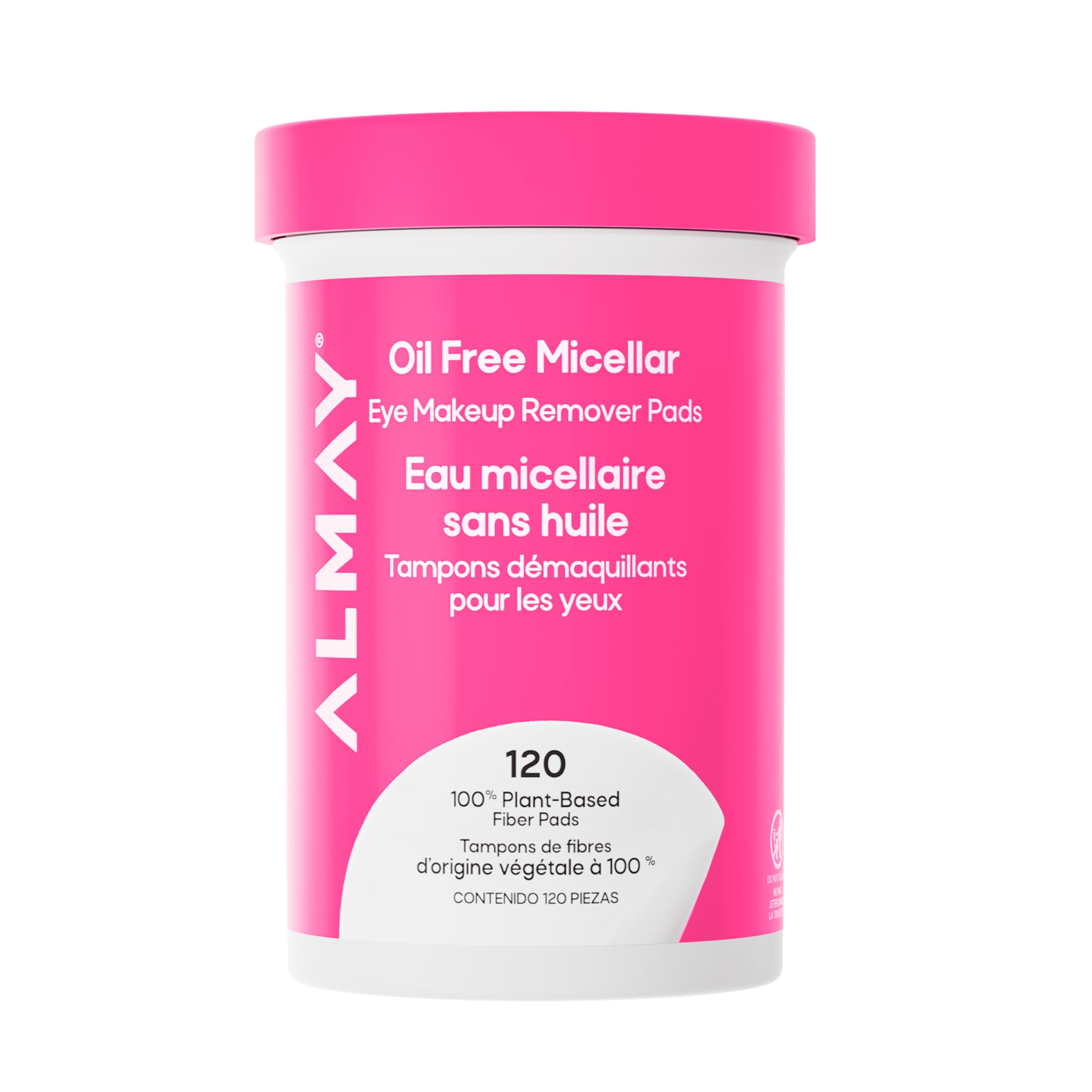 Almay Oil-Free Micellar Eye Makeup Remover Pads, 120 Count | Micellar eye makeup remover pads gently wipe away all traces of eye makeup without leaving behind any greasy residue.