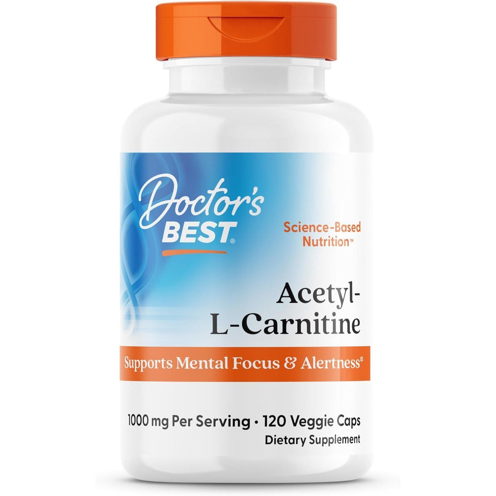Buy now Doctors Best Acetyl-L-Carnitine, Supports Mental Focus & Alertness, Non-GMO, Gluten Free, Soy Free, Vegan 120 Veggie Caps 120 Count Unflavored at indiglob india