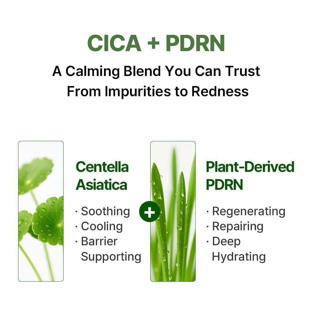 NACIFIC Cica PDRN Gel Cleanser 6.76 fl oz 200ml, Centella Asiatica, Low pH Deep Pore Cleanser for Sensitive Skin, Soothing, Purifying Korean Face Wash