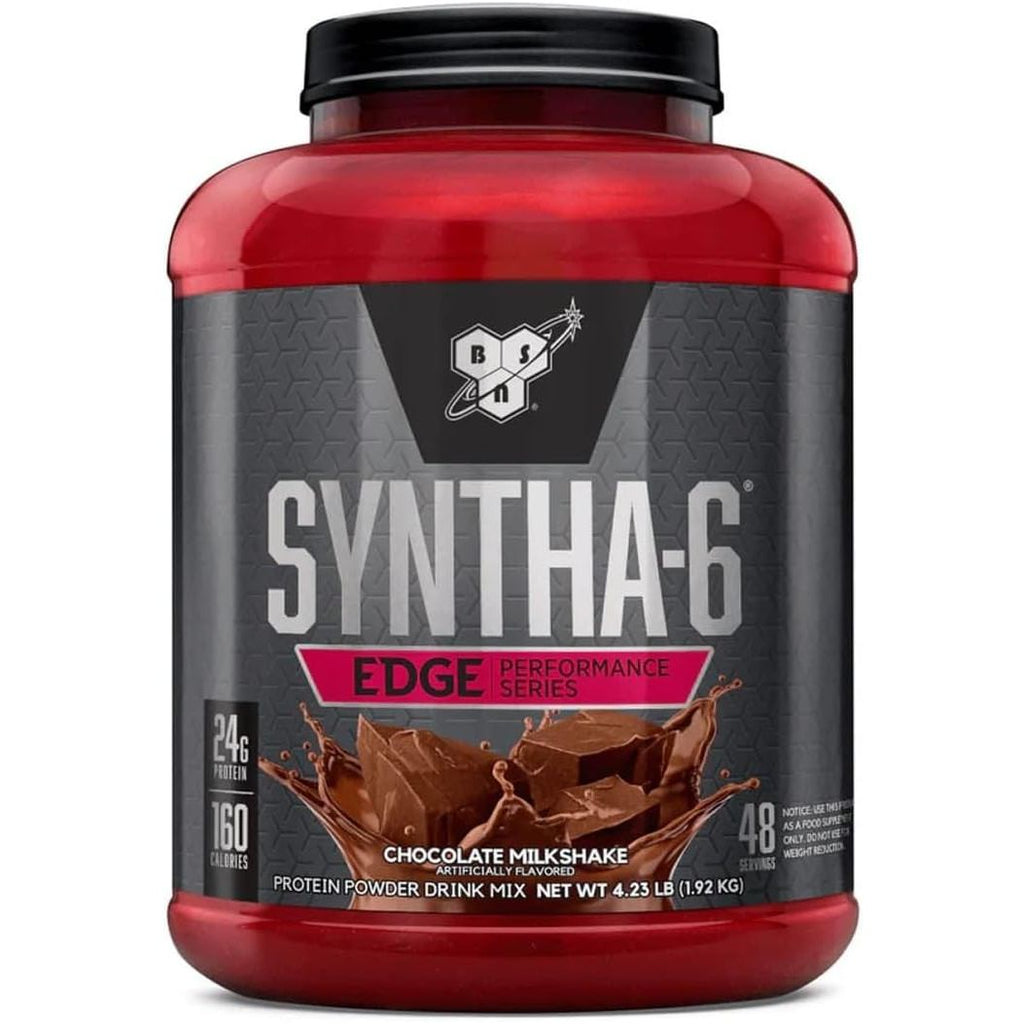 Buy now BSN SYNTHA-6 EDGE Protein Powder, with Hydrolyzed Whey, Micellar Casein, Milk Protein Isolate, Low Sugar, 24g Protein, Chocolate Milkshake, 48 Servings at indiglob india