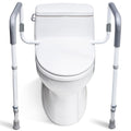 WeHwupe Toilet Safety Rail for Seniors, Height & Width Adjustable Handles