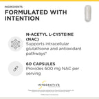 Integrative Therapeutics NAC - Antioxidant Support Supplement* - Support for Respiratory & Lung Function* - Gluten-Free & Dairy-Free - 60 Capsules (60 Servings)