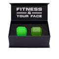 Jawzrsize Pop N Go and Custom Fit Jaw Enhancer Bundles - Jaw, Face, and Neck Exerciser and Toner, Green, 2 Count