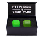 Jawzrsize Pop N Go and Custom Fit Jaw Enhancer Bundles - Jaw, Face, and Neck Exerciser and Toner, Green, 2 Count