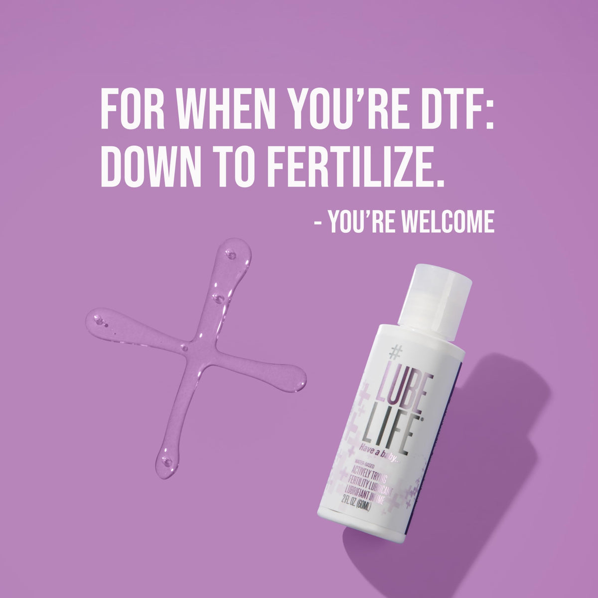 LUBELIFE Water Based Fertility Lube, Personal Lubricant, Vegan, 2 Fl Oz