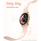 Buy now AGPTEK Smart Watch for Women, 5ATM Waterproof Smartwatch for Android and iOS Phones, Fitness Tracker Watch with 100+ Sports Modes, Heart Rate Monitor Pedometer Sleep Monitor, Pink at indiglob india