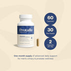 Prostate Support for Men, Urinary Flow & Bladder Care, 60 Capsules | With probiotics, black walnut, nettle, turmeric, lycopene, pumpkin seed, vitamin D3 & K2, zinc & selenium.