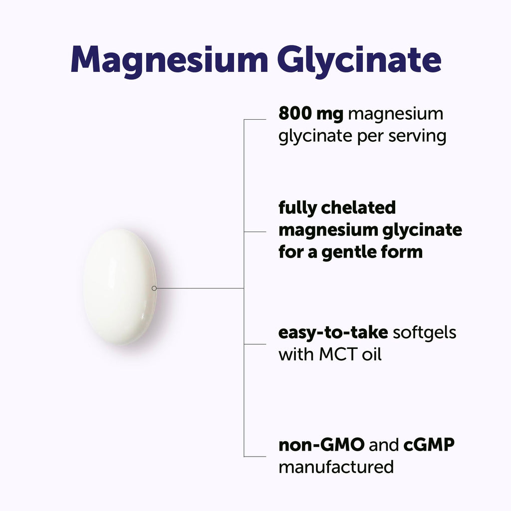 Micro Ingredients Magnesium Glycinate 800 mg Per Serving, 240 Softgels | Chelated Magnesium Supplement with MCT Oil | Non-GMO, Gluten Free, No Soy