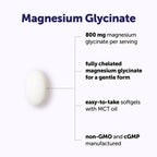 Micro Ingredients Magnesium Glycinate 800 mg Per Serving, 240 Softgels | Chelated Magnesium Supplement with MCT Oil | Non-GMO, Gluten Free, No Soy