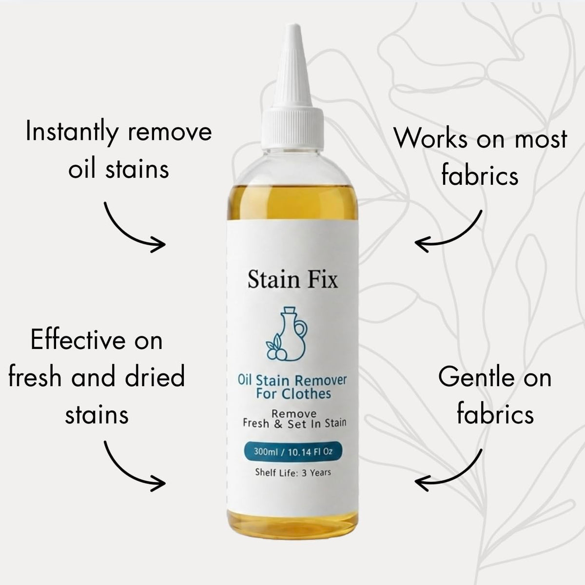 Oil & Grease Stain Remover for Clothes (10.14oz) – For Laundry