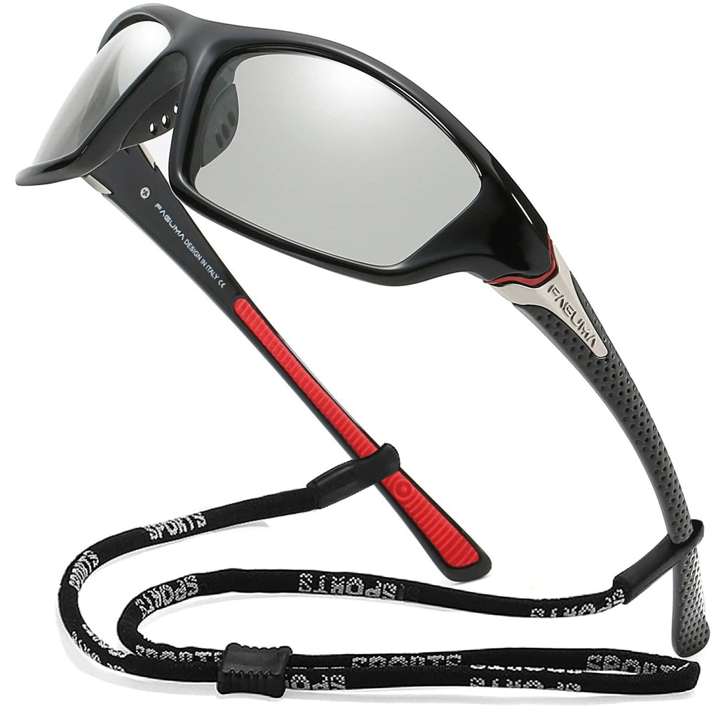 Buy now FAGUMA Sports Polarized Sunglasses For Men Cycling Driving Fishing UV400 Protection at indiglob india