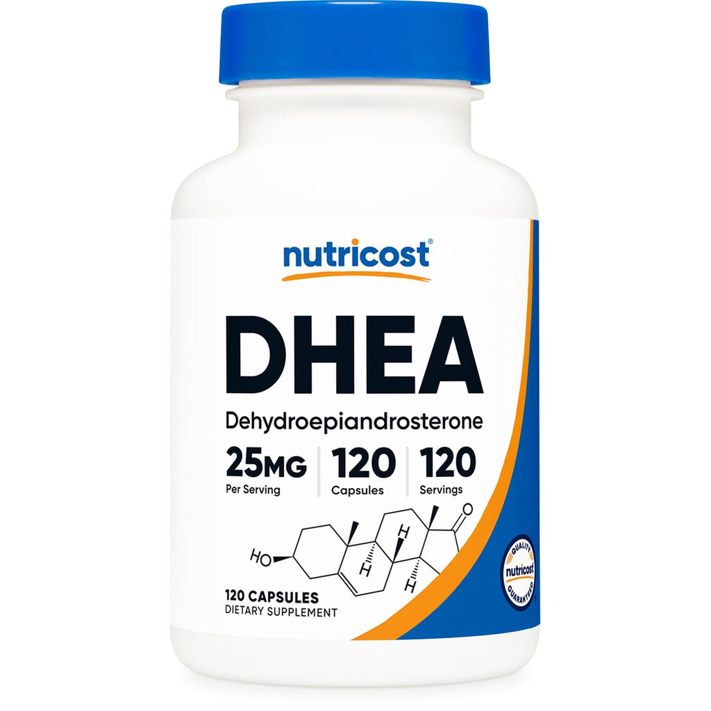 Nutricost DHEA 25mg, 120 Capsules, Gluten-Free, Soy Free Supplement | GMO-Free