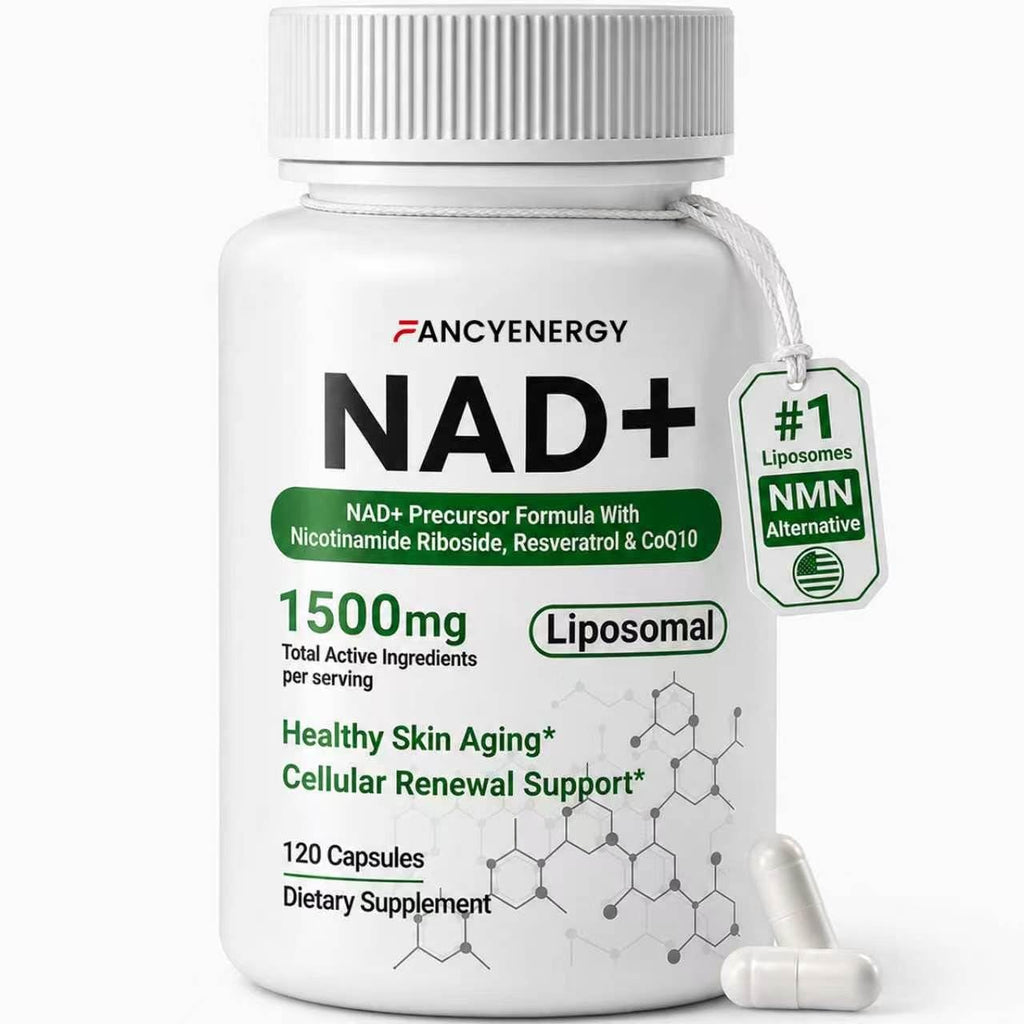 NAD+ Supplement, Liposomal NAD Nicotinamide Riboside Resveratrol 1500 mg - Anti-Aging & Brain Health, Improve Energy - Specifically for Women and Men, 120 Cout