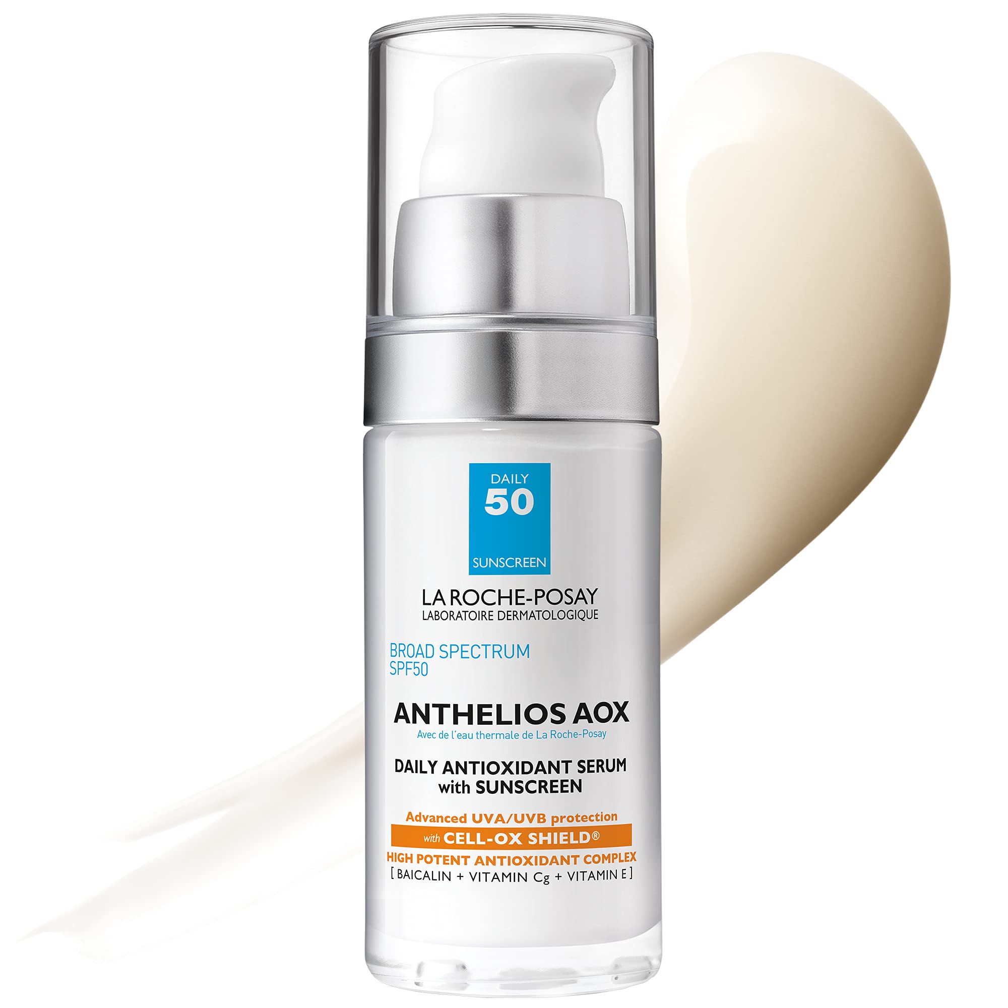 Buy now La Roche-Posay Anthelios AOX Daily Antioxidant Serum with SPF, Face Moisturizer with Sunscreen and Vitamin C & E, Oil Free Face Sunscreen for Sensitive Skin, Moisturizing Sun Protection at indiglob india