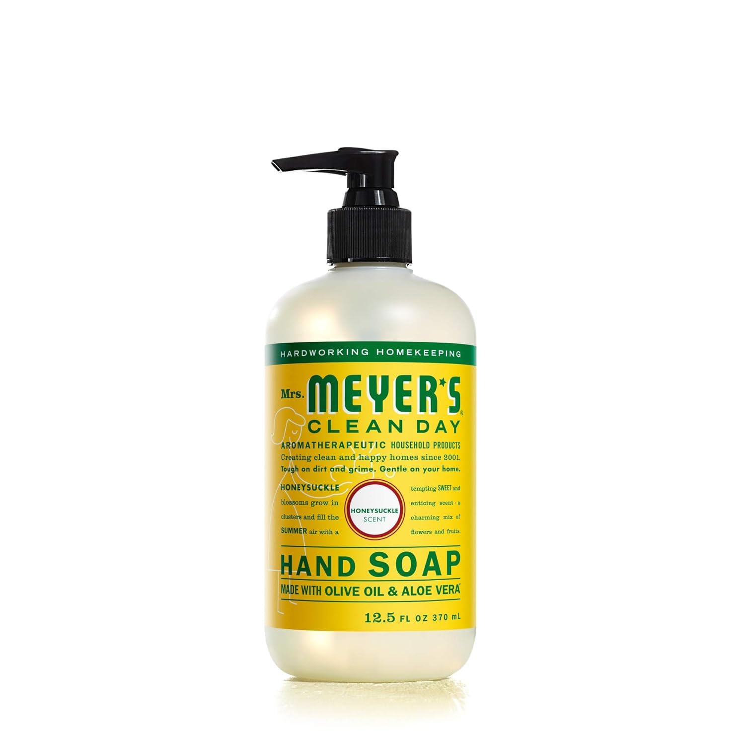 Buy now MRS. MEYER'S CLEAN DAY Hand Soap, Made with Essential Oils, Honeysuckle, 12.5 fl. oz - Pack of 6 at indiglob india