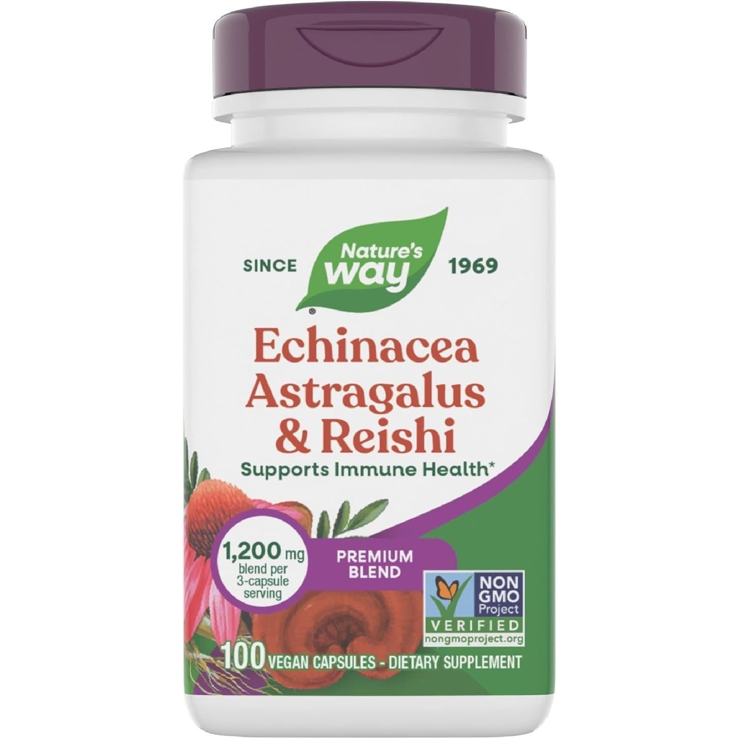 Buy now Nature's Way Echinacea Astragalus & Reishi, Immune Support*, 100 Capsules 1 at indiglob india