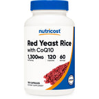 Nutricost Red Yeast Rice with CoQ10 1300mg, 120 Capsules, 60 Servings | GMO-Free, Gluten Free