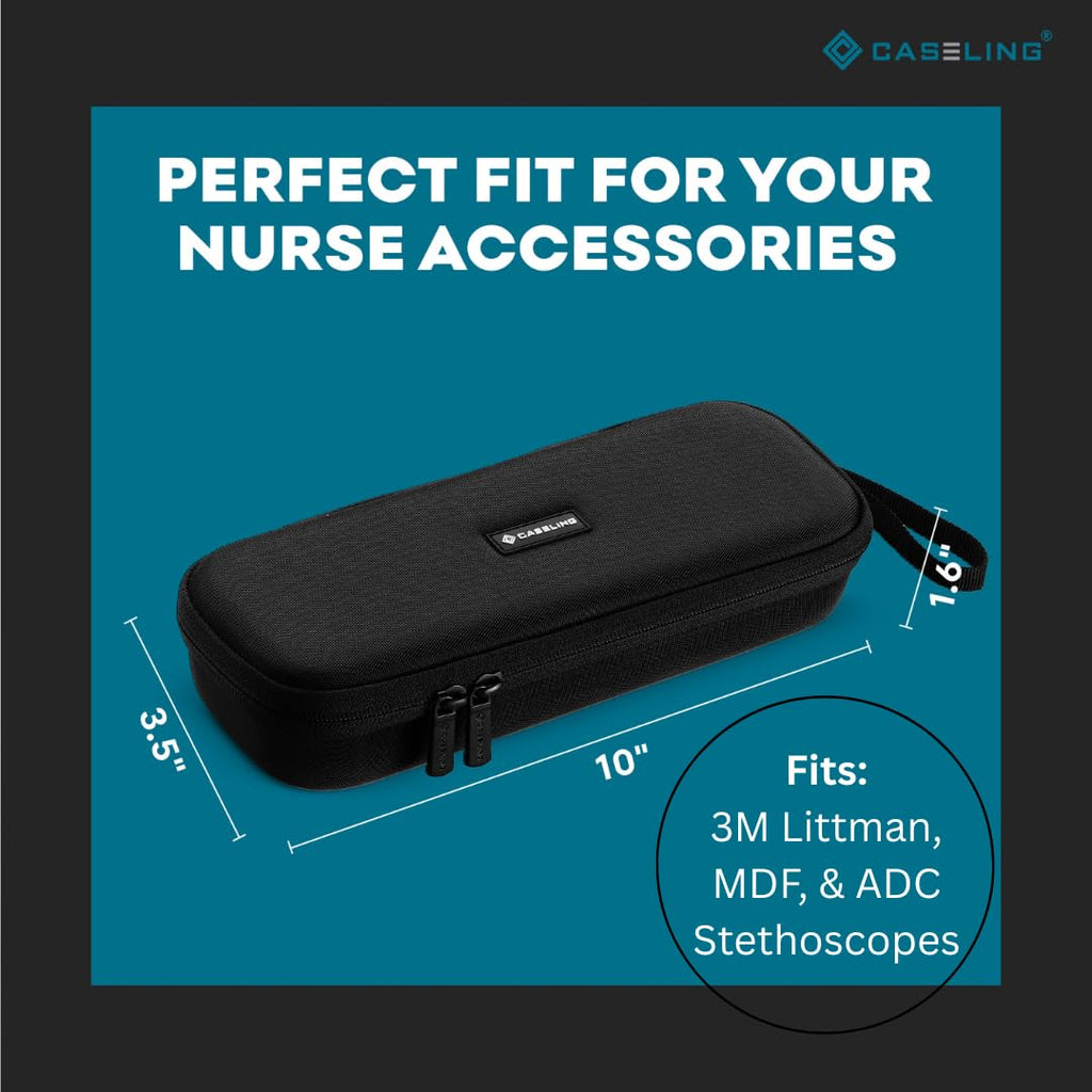 Buy now caseling Stethoscope Case For 3M Littmann Classic III, Lightweight II S.E, Cardiology IV Diagnostic, MDF Acoustica - Hard Case for Medical Tools with Pocket for Nurse Accessories - EVA Nursing Holder at indiglob india