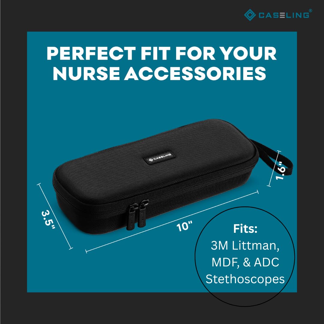 Buy now caseling Stethoscope Case For 3M Littmann Classic III, Lightweight II S.E, Cardiology IV Diagnostic, MDF Acoustica - Hard Case for Medical Tools with Pocket for Nurse Accessories - EVA Nursing Holder at indiglob india