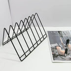 Buy now File Organizer-Metal Newspaper Holder-Magazine File Storage-Desktop Storage Book Rack-File Folder Holders-Office Products(Black at indiglob india