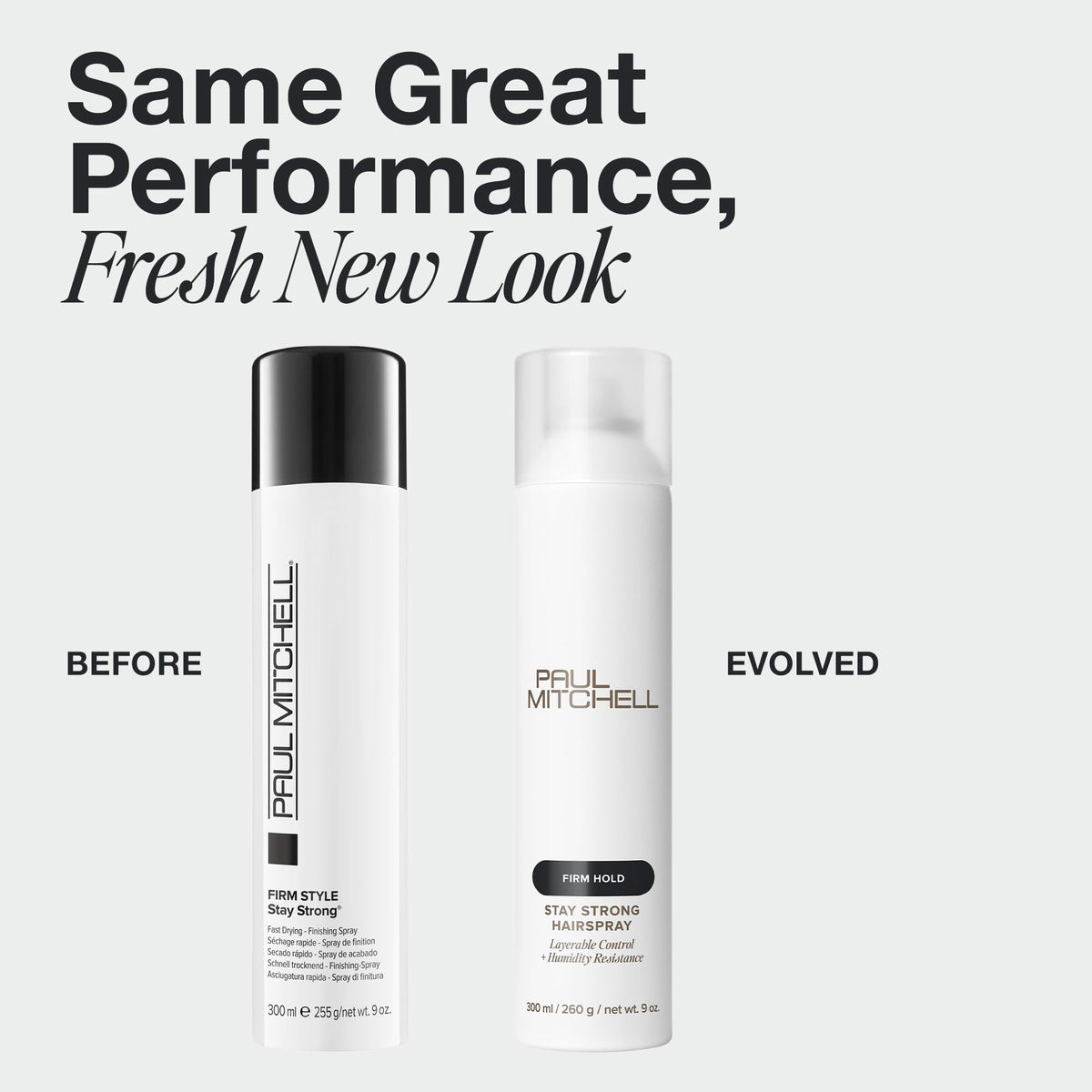 Paul Mitchell Stay Strong Hairspray, Layerable Control + Humidity Resistance, For All Hair Types, 9 oz