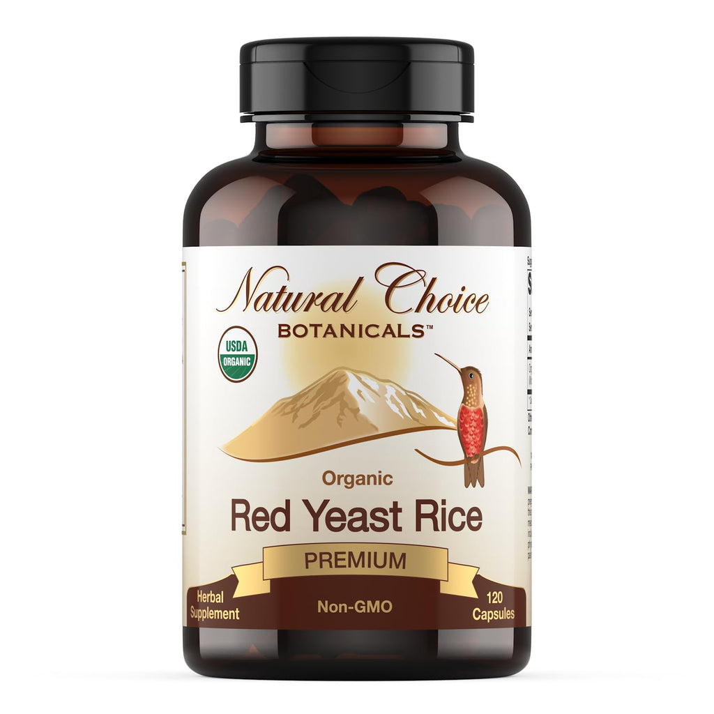 USDA Organic Red Yeast Rice Supplement, 120 Capsules