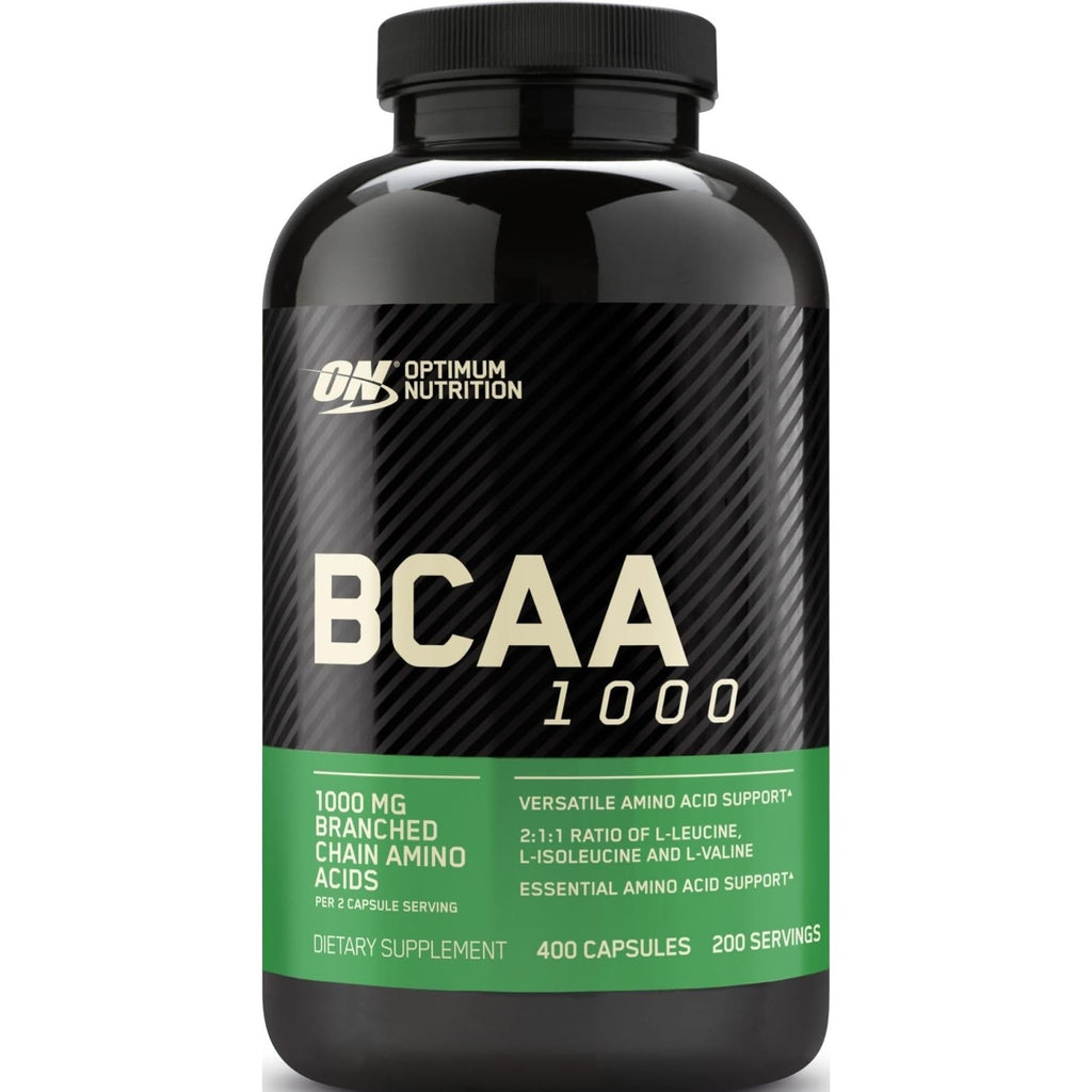Optimum Nutrition BCAA Capsules, Keto Friendly, 1000mg, 200 Ct | Easy to Swallow Capsules, Branched Chain Amino Acid Support, 2:1:1 ratio of L-Leucine, L-Isoleucine and L-Valine per serving
