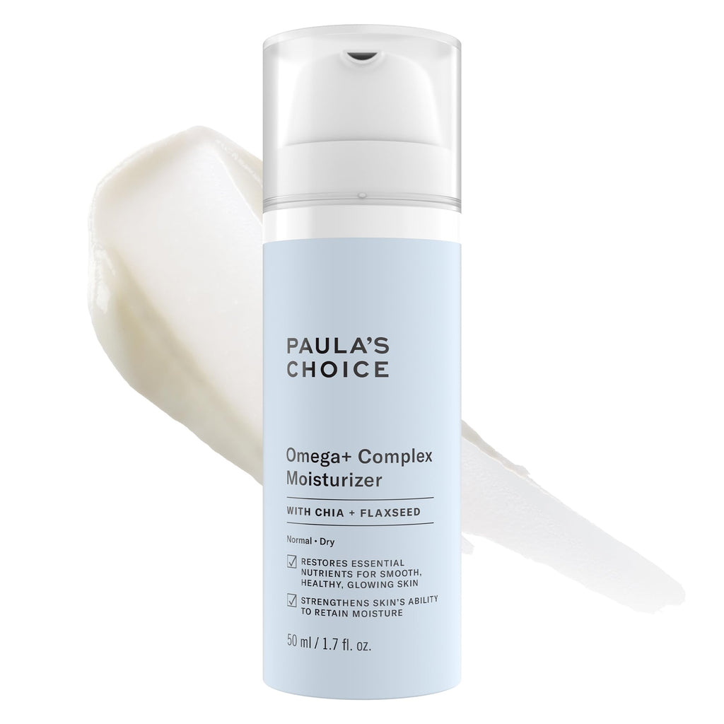 Buy now Paula's Choice Omega+ Complex Lightweight Face Moisturizer, Shea Butter & Plant Oils, Omega Chia & Flaxseed Brightening Vitamin C, Face Cream for Dry & Sensitive Skin, Fragrance-Free at indiglob india