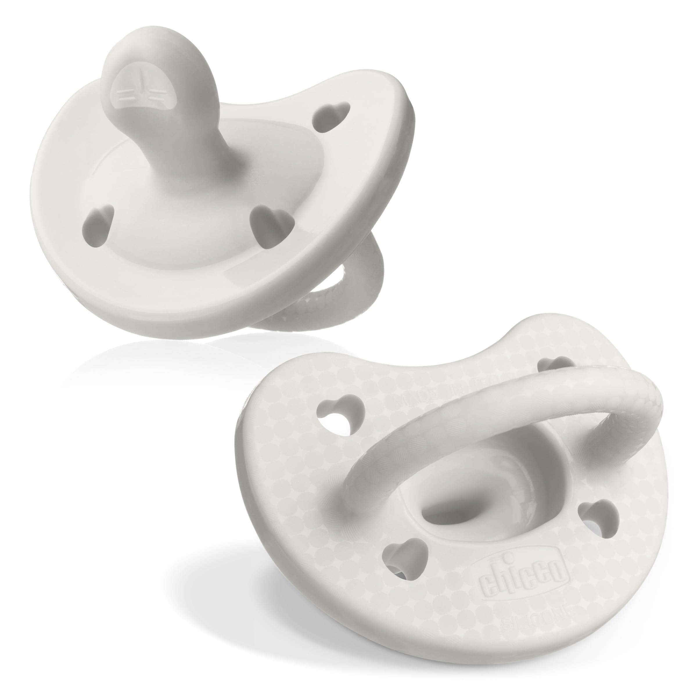 Buy now Chicco PhysioForma Silicone Orthodontic Pacifier, 0-6m | 100% Soft Silicone | Supports Breathing & Oral Development | Satin-Textured Nipple | Includes Sterilizing Case | BPA Free | Blue/Green, 2pk 0 to 6 months Pearl Grey Two Pack at indiglob india
