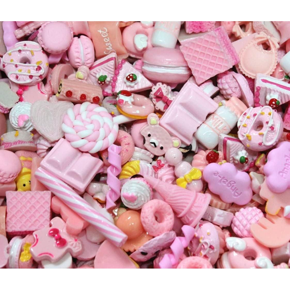 Buy now 50 Pcs Slime Charms Easter Set DIY Craft Mixed Making Resin Jewery Making Kit, Resin Flatback Slime Beads Making Supplies for DIY Scrapbooking Crafts (Pink) at indiglob india