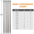 Buy now Knitting Needle Set, 22PCS 2mm(B)-8mm(L) Straight Single Pointed Stainless Steel Sweater Needles Set(11Pair-11 Size,9.8 inch) with Locking Stitch Makers Large-Eye Needles Measure Tape (36CM) at indiglob india