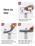Mcbazel Portable Mini Cleaning Mop, Mini Sponge Mop, Wet and Dry Use Cleaning System, Mini Mop for Bathroom, Kitchen, Desktop, Glass, Living Room, Car (2 Sponge Head + 1 Squeeze Handle)