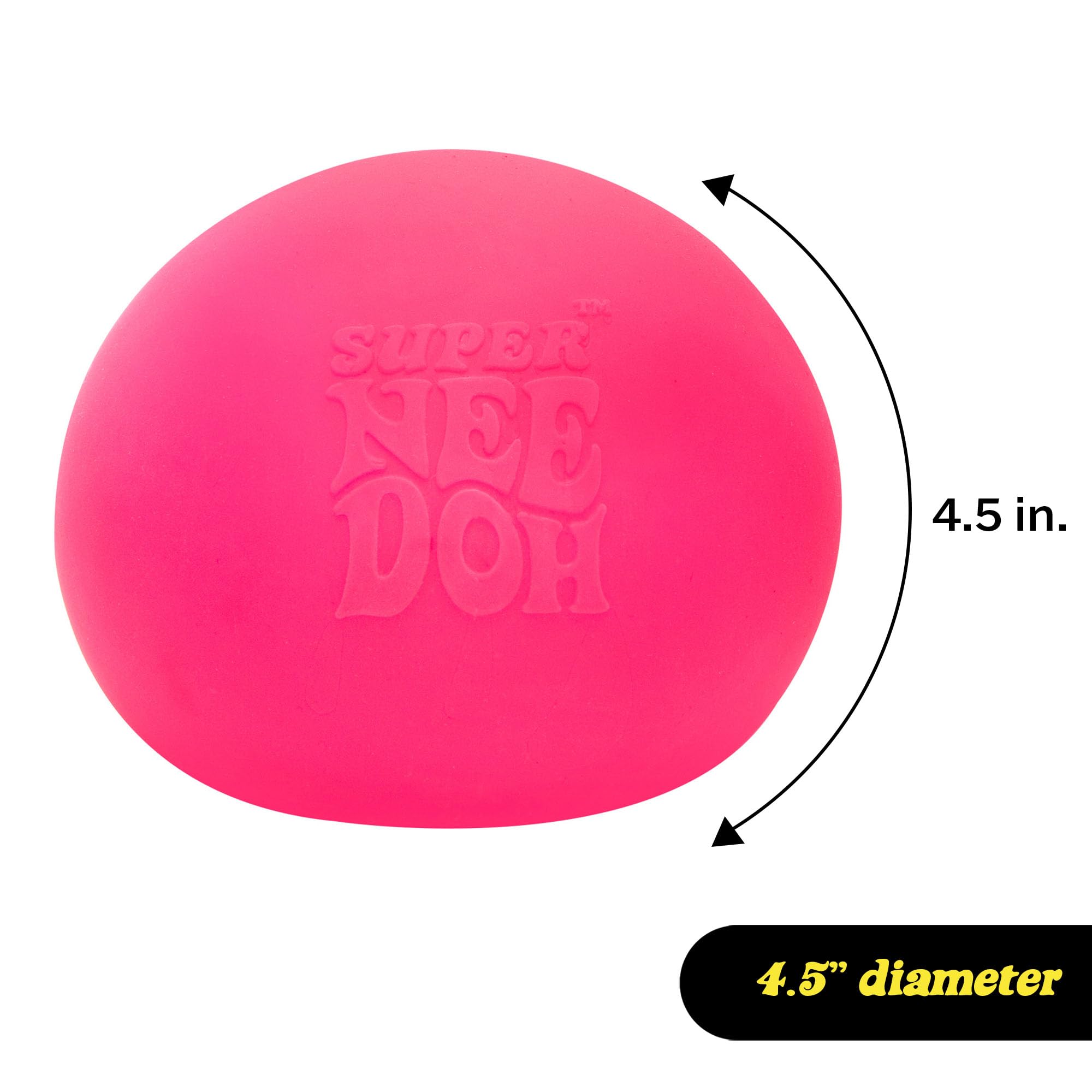 Buy now Schylling Brand Original Super Nee Doh Stress Ball Fidget Toy - Huge 4.5" in Diameter - Jumbo Squishy Squeezy Fun - Colors Assorted - Ages 3+ at indiglob india