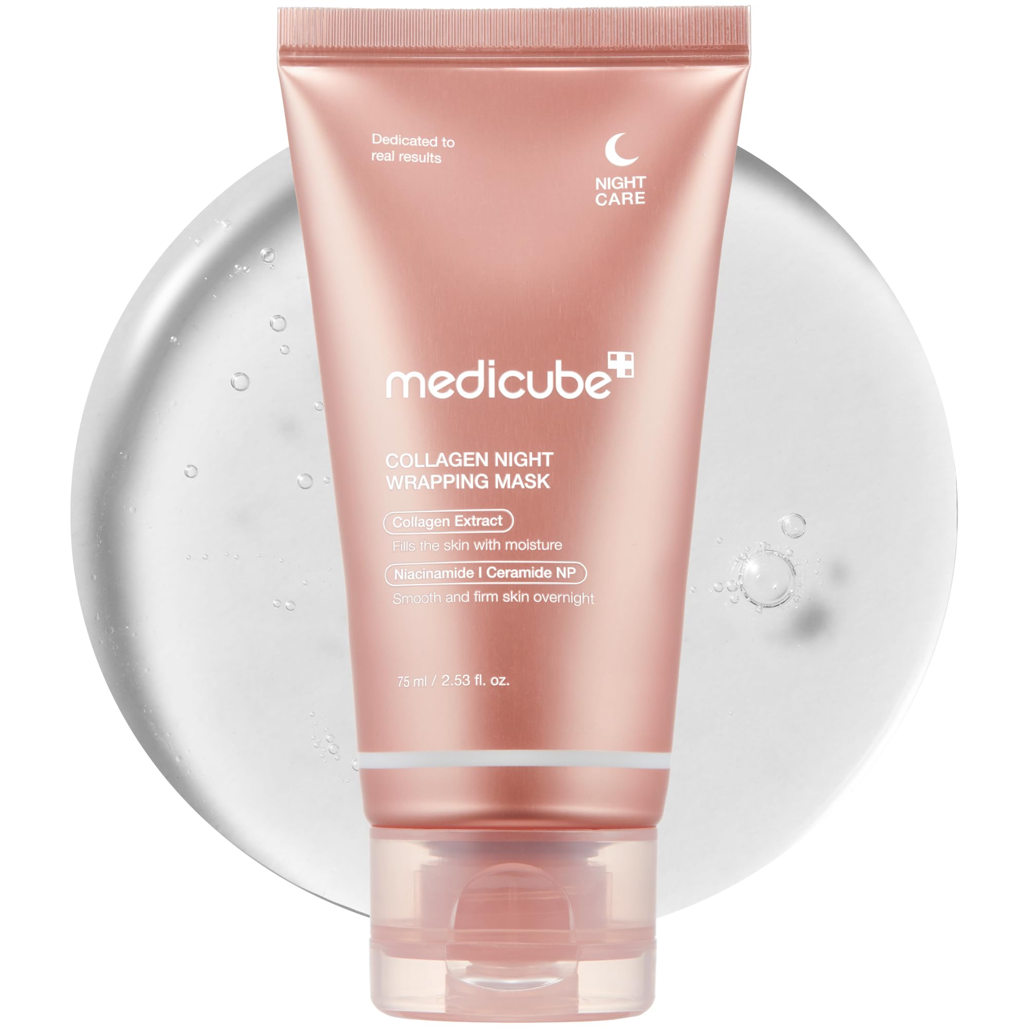 medicube Wrapping Mask Collagen - Overnight Peel Off Facial Mask | Elasticity & Hydration Care, Reduces Sagging & Dullness - Hydrolyzed Collagen For Glowing Skin, Korean Skin Care, 2.53 fl.oz
