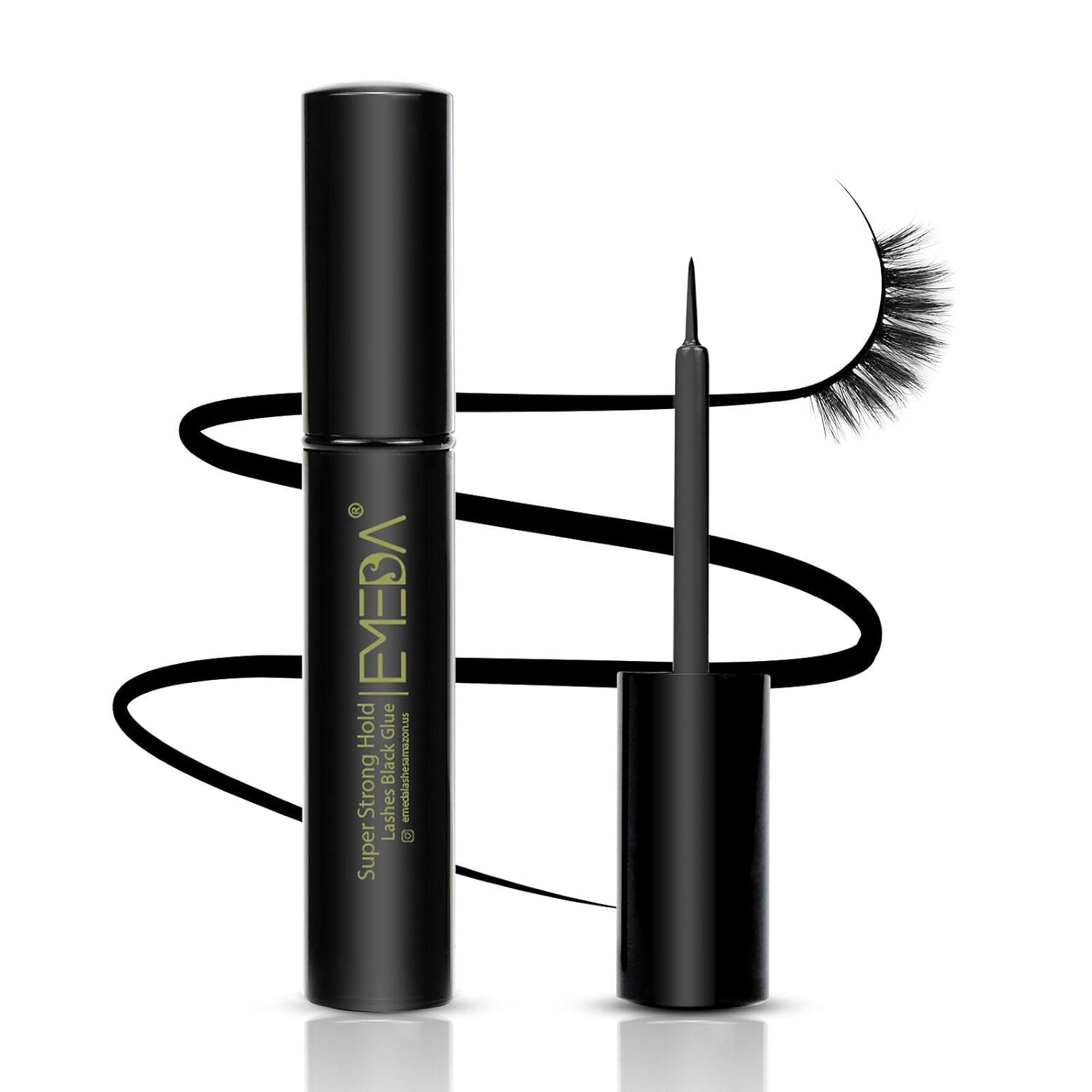 Buy now EMEDA Eyelash Glue for False Lashes Super Strong Hold Long Lasting 24H Waterproof Latex Free Best Lash Glue Eyes Strip White Clear Adhesive 5ml 0.17oz 1 Pcs Unscented Black Lash Glue at indiglob india