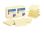 Highland Pop-up Notes, 3 in x 3 in, Yellow, 12 Pads/Pack