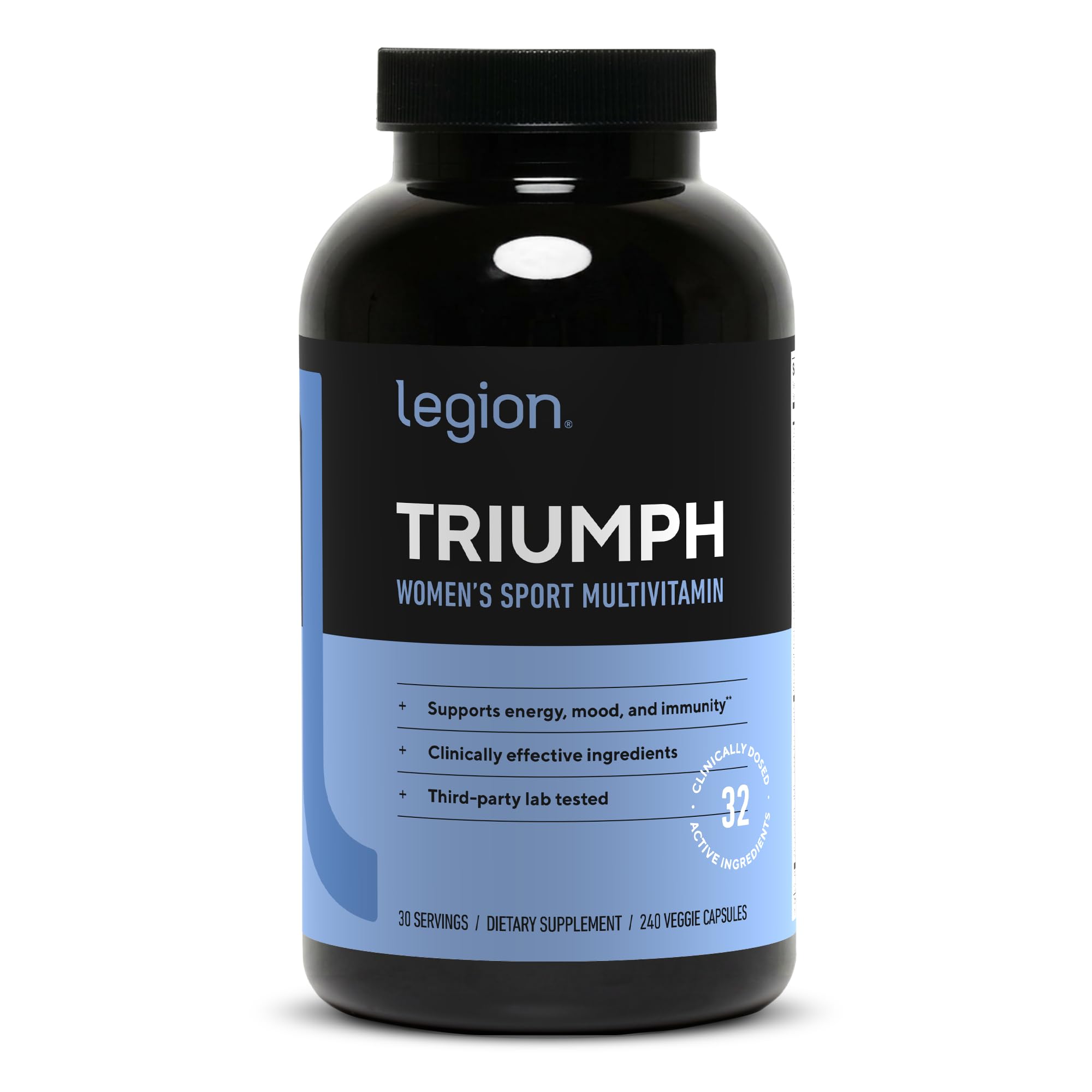 LEGION Triumph Men's Sport Vitamin - Complete Multivitamin for Men - Daily Vitamins for Men to Boost Health and Performance - Men's Multivitamin with 21 Vitamins & Minerals - 30 Servings