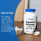 Nutricost Digestive Enzymes (620mg) 120 Capsules | Complete Digestive Enzyme Supplement