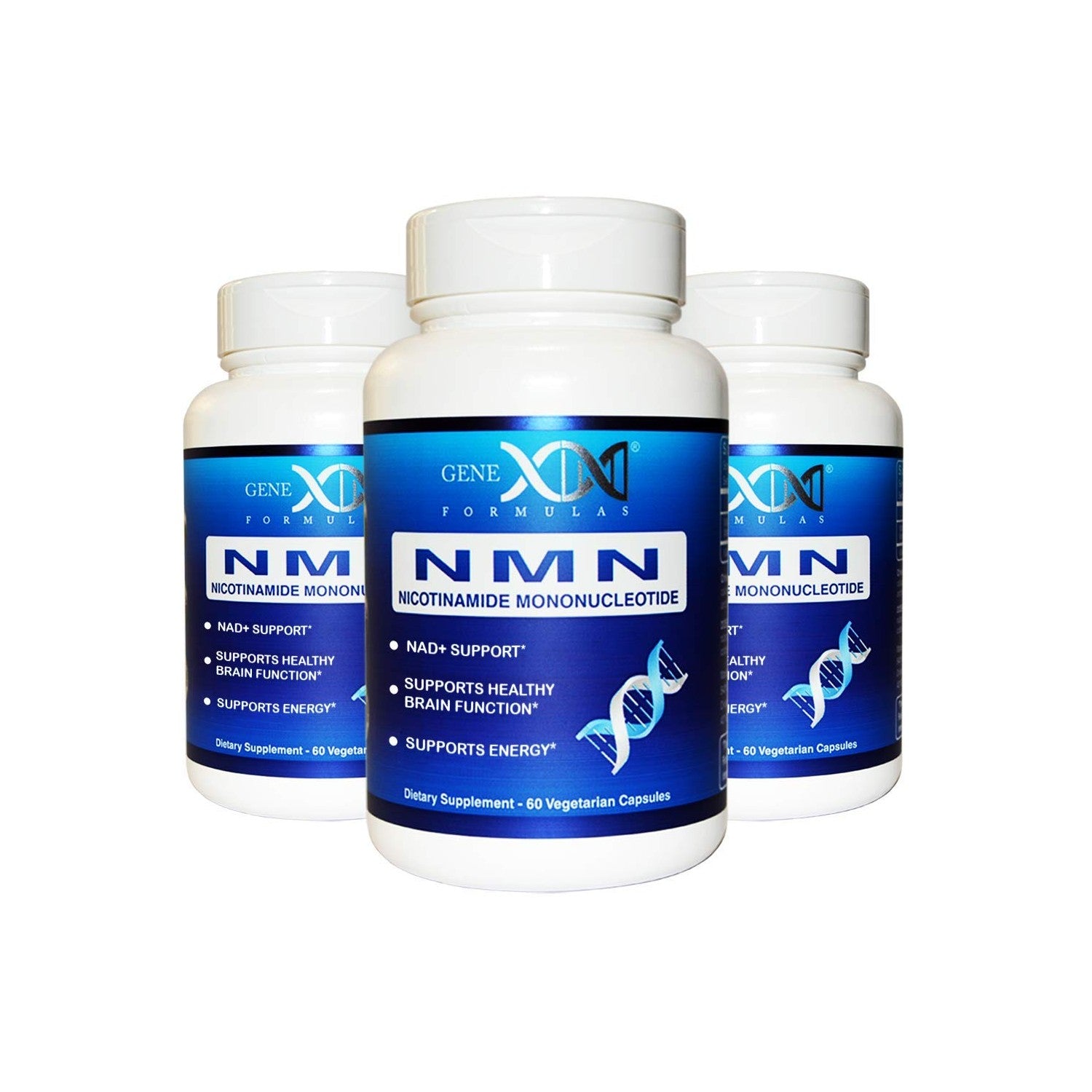 Genex Formulas NMN 250 mg Dose Stabilized Form 99% Pure Supplement 60 Caps | NMN Supplement for Cellular Energy, Increased NAD Levels, DNA Repair, and Healthy Aging, GMP Certified, 30 Day Supply