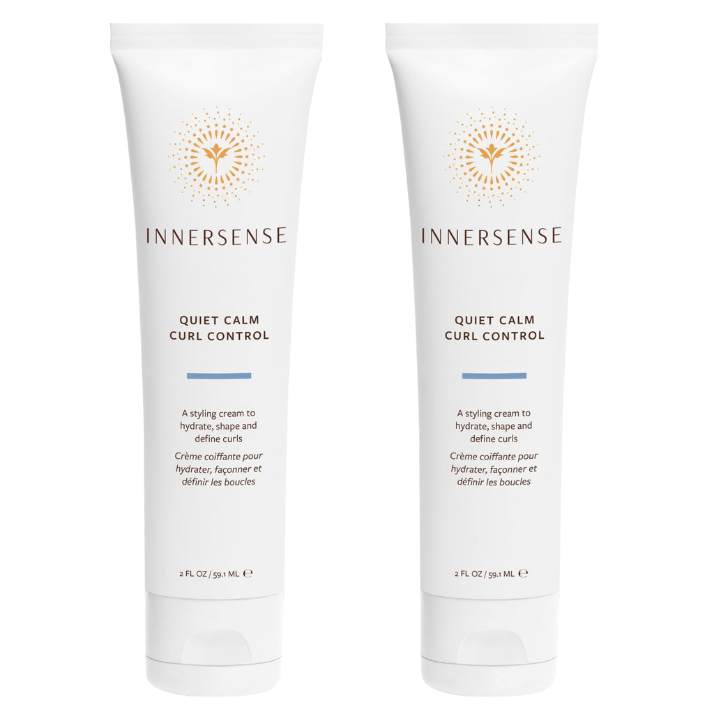 INNERSENSE Organic Beauty - Quiet Calm Curl Control Leave-In Cream (10oz) | Leave-In Curl Styler | Detangles, Tames Frizz + Defines Curls Without Weight | Non-Toxic, Cruelty-Free, Clean Haircare